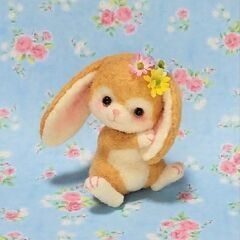 羊毛フェルトの動物とお人形の画像