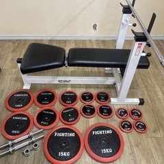 ベンチプレス　ベンチ台　バーベル　ダンベル　セット