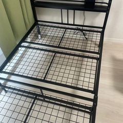 ニトリパイプベッド　電源付き　黒　シングル