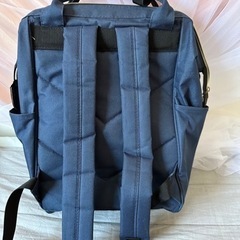 ノーブランド がま口型リュック ネイビーの画像