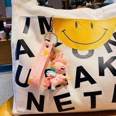 新品高約7.5cmPVC素材 ユニコーン 独角 バッグチャーム各色１つずつ在庫の画像