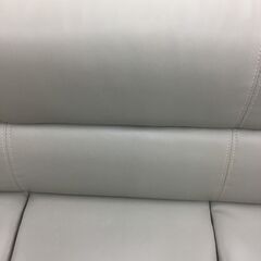 ?お買い得?3Pソファ 3人掛け コンパクトタイプ 合皮 グレー　3382