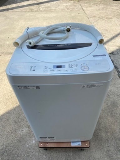 シャープ　ES-GE4C-T 4.5kg  2019年製●AA08W049