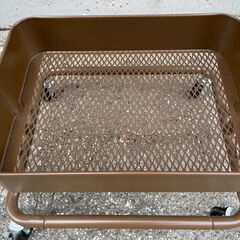 ★状態〇★ ランドリーバスケット 約90x45x40cm メタルラック シェルフ ゴロ付き 金属製の画像