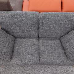 2人掛けソファ】2人掛けソファ シギヤマ家具 北欧系 ウッドフレーム:グレー