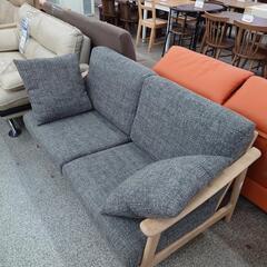 【極美品】ソファ　シギヤマ家具工業② 2人掛けソファ】2人掛けソファ シギヤマ家具 北欧系 ウッドフレーム:グレー