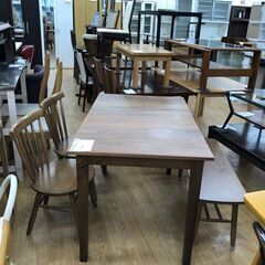★ジモティ割あり★  ダイニングセット  W120～75×D75×H74 クリーニング済み SJ3132