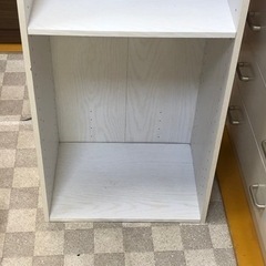 【リサイクルサービス八光】幅42.3㎝　3段　ロングカラーBOX　ホワイトの画像