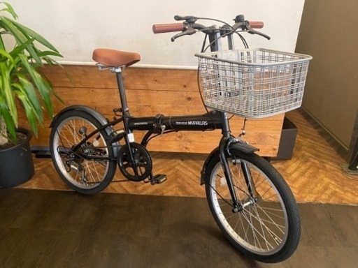 【カゴ付き】20インチ折りたたみ自転車　6速