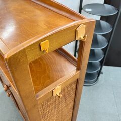 karimoku（カリモク） - ラタンチェスト　電話台 オールドカリモク【トレファク秦野店】の画像