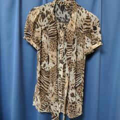 アニマル柄ブラウス【SLY】ボウタイの画像