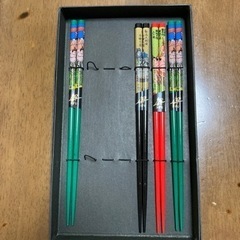 相撲絵柄　はし　4膳