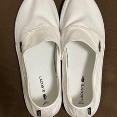 新品！ラコステのスリッポン25.4センチ(ホワイト)の画像