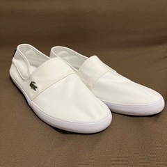 新品！ラコステのスリッポン25.4センチ(ホワイト)