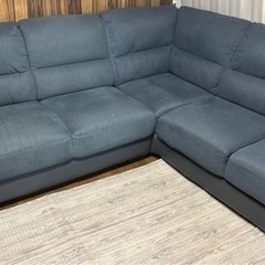 カウチソファ ウォール3KD RC GY(ニトリ) L字 布張り