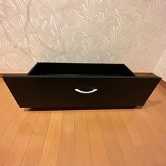 キャスター付き ベッド下 収納ボックス 収納ケース ブラック
