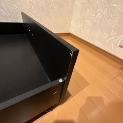 キャスター付き ベッド下 収納ボックス 収納ケース ブラックの画像