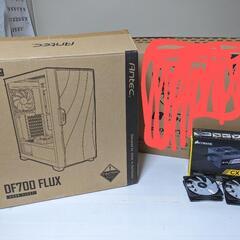 Antec DF700 Flux PCケース CORSAIR 電源ユニットとDeepCool CPUクーラー付きの画像