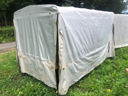 1トントラック荷台(荷台のみ)幌セット（中古)マツダのボンゴ外すの物　