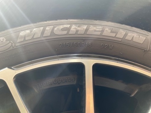 美品 SPARCO アウディ VWゴルフ 18インチ4本　ミシュランプライマシー