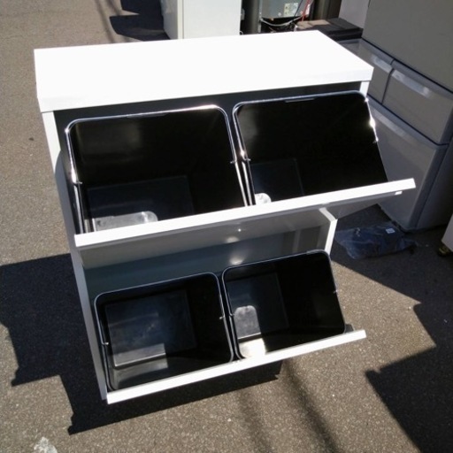 万代店　薄型スチールダストボックス分別ダストボックス