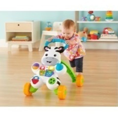 【美品】フィッシャープライス(fisher price) おして! しまうまくんのバイリンガル・ウォーカー【6~36カ月】の画像