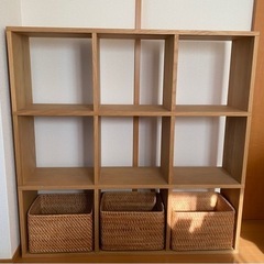 カゴ三つセット　無印良品　スタッキングシェルフ　スタッキングチェスト