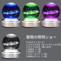 3D宇宙水晶玉LEDライトの画像