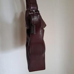 COACH ブラウン レザー ショルダーバッグの画像