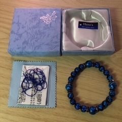 暗闇で光る 蓄光 ホタルガラス ブレスレット 12mm 10mmの画像