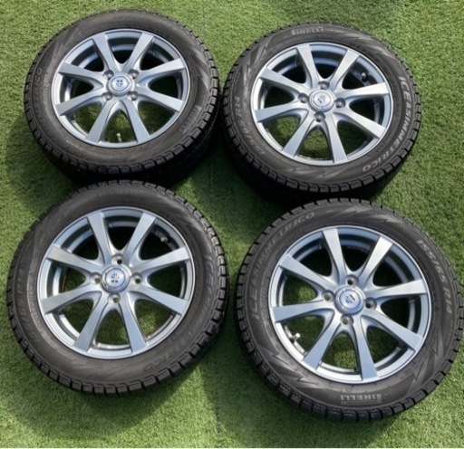 8月31日　お取引終了　バリ溝　155 65 r14  スタッドレスタイヤ　アルミホイール　4本セット