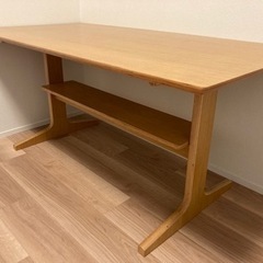 無印良品　リビングでもダイニングでもつかえるテーブル・オーク材の画像