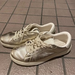【交渉中】コールハーン　スニーカー　ゴールド24センチの画像