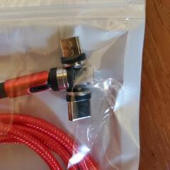 540度回転可能な充電ケーブル 磁気充電ケーブル用 急速充電 マイクロUSBタイプCケーブル USB Cケーブル iPhone Samsung Xiaomi用 高速充電器コード 電話データワイヤー 7.62 Cm1 (ケーブル1本+プラグ3本)の画像