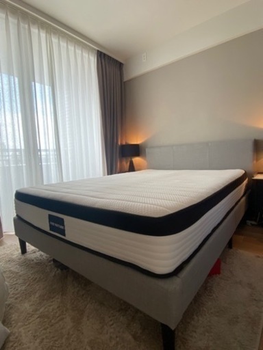 ダブルベッドフレーム&ポケットコイルマットレス