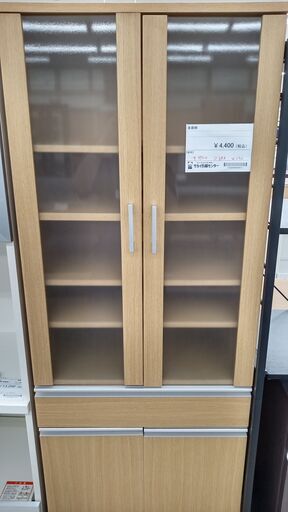 ★ジモティ割あり★  食器棚 ライトブラウン H178×D39×W59 クリーニング済み TJ1728