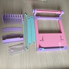 ラブ編み　織り機の画像