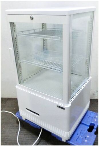 動作良好　REMACOM　レマコム 4面ガラス 冷蔵 ショーケース 3段 LED仕様 R4G-63SLW　63L　業務用　卓上型　フォーシーズンシリーズ