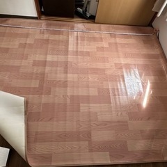 大判木目調ビニールマット ラグ