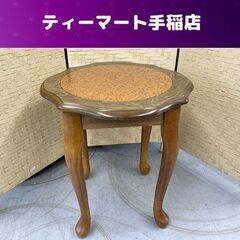 猫脚 サイドテーブル 直径約40×高さ44.5ｃｍ ナイトテーブ...