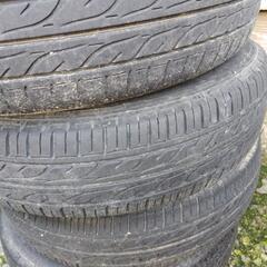 決まりました。スズキ純正アルミホイール　タイヤ付きの画像