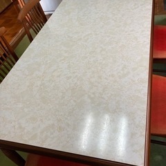 食卓テーブル+椅子6脚 差し上げますの画像