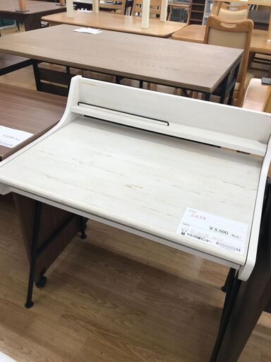 ★ジモティ割あり★ 白井産業 デスク アイボリー H71×W74×D51 クリーニング済み KJ2650