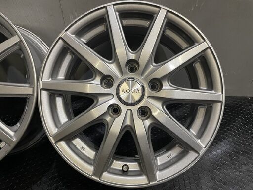 AQUA アクア 社外ホイール 15インチ 4本 6J5HPCD114.3+42 セレナ等　(VHF402) 