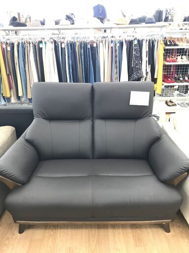 ★ジモティ割あり★ ニトリ ソファ 黒 H53×W126×D74 クリーニング済み KJ2653