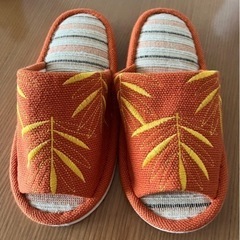 新品　夏用 スリッパ　オレンジの画像