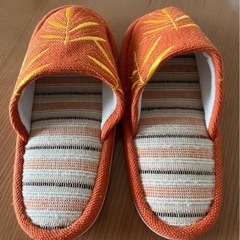 新品　夏用 スリッパ　オレンジの画像