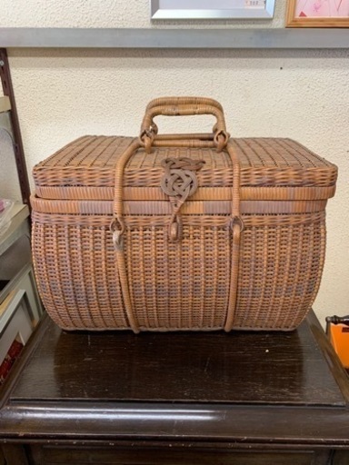 ラタンピクニックバスケット