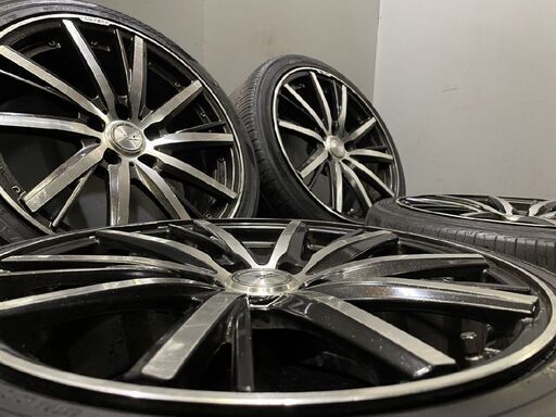 【YOKOHAMA ADVAN dB V552 225/40R18】夏タイヤ【KYOHO STEINER 18インチ 8J5HPCD114.3+38】19年製 バリ溝 プリウスα等　(VTY646)