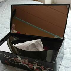 ミラー付きティッシュ入れの画像